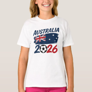 T-shirt Australie 2026 Couleurs de Drapeau de Design pour