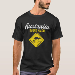 T-shirt Australie à bas sous le Kangaroo Marsupial Zoo Ani