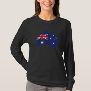 T-shirt Australie Carte du drapeau Vintage australien Auss