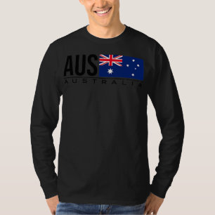 T-SHIRT AUSTRALIE DRAPEAU CODE DE PAYS AUSTRALIEN SPORTS A