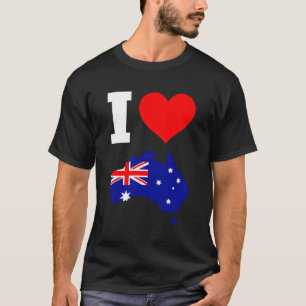 T-shirt Australie Drapeau Pour L'Australie I Love Australi