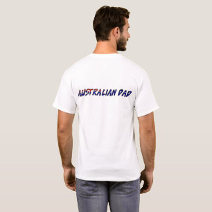 T-shirt Australie Papa Australie Typographie du drapeau