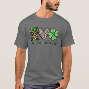 T-shirt Australien Kelpie Love Leopard Shamrock St Patrick