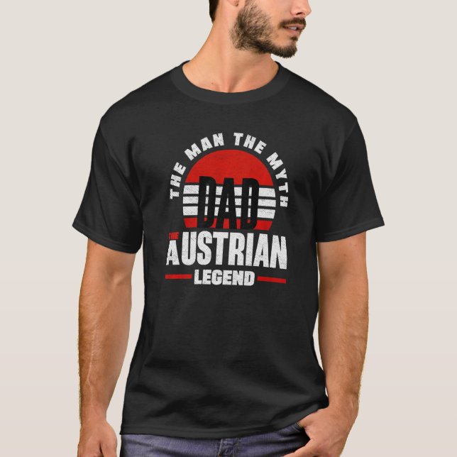 T-shirt Austria Austrian Austria Flag Father   (Devant)