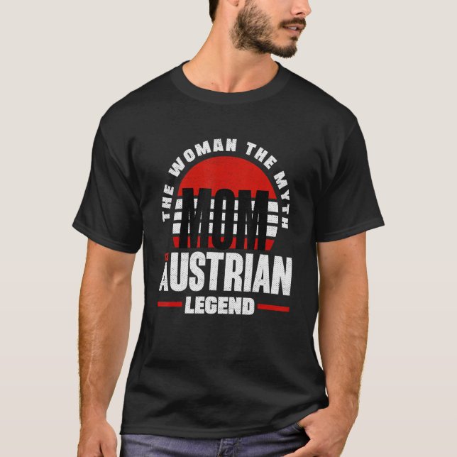T-shirt Austria Austrian Austria Flag Mother (Devant)