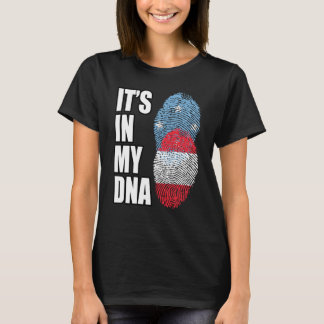 T-shirt Austrian And Micronesian Mix DNA Heritage Flag