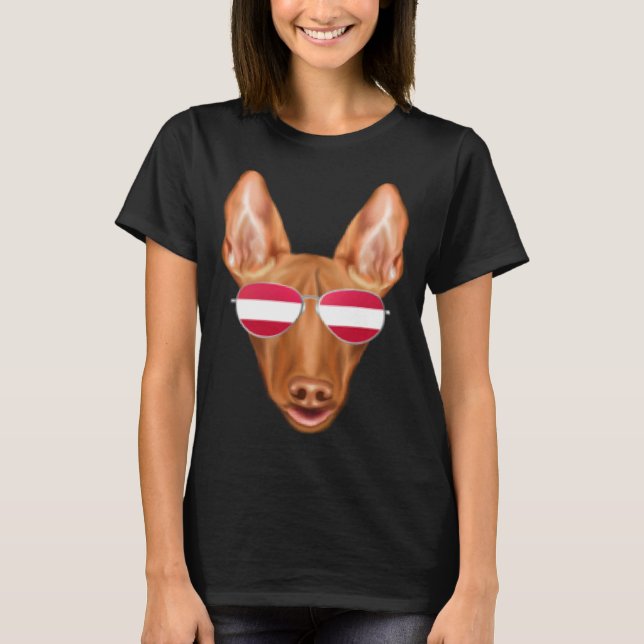 T-shirt Austrian Flag Pharaoh Hound Dog Austria Pocket (Devant)