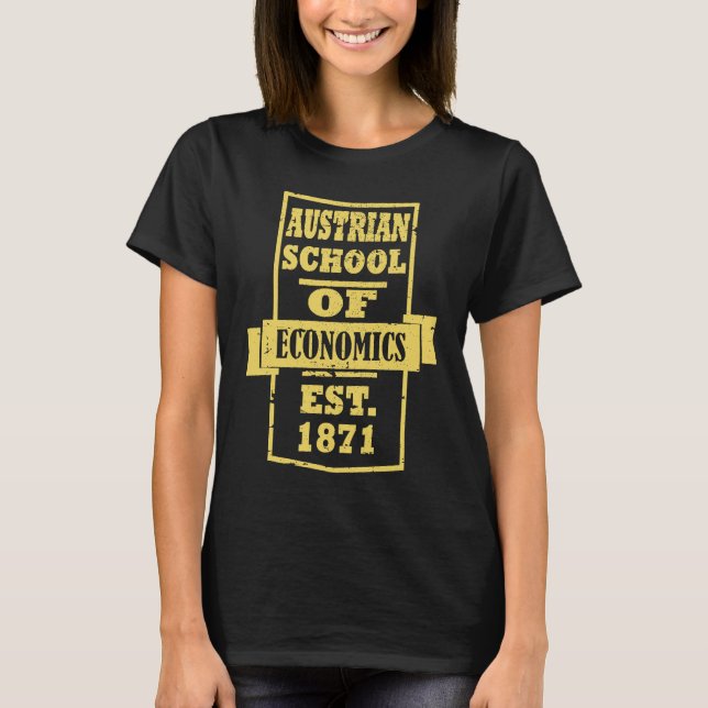 T-shirt Austrian School of Economics Capitalism Retro Vint (Devant)
