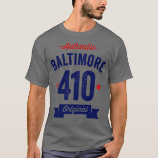 T-shirt Authentic Baltimore 410 Code régional