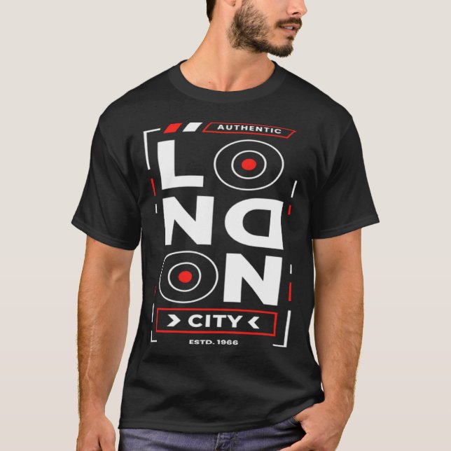 T-shirt Authentic London City Est 1966 (Devant)