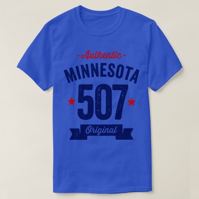 T-shirt Authentic Minnesota 507 Area Code (Design devant)