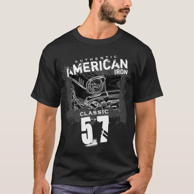 T-shirt Authentique American Iron Classic 57 Chevy (Devant)