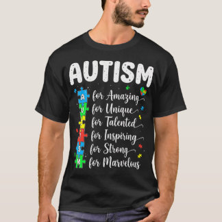 T-shirt Autism Amazing Unique Talented Inspiring Strong