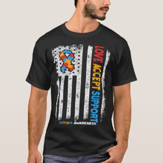 T-shirt Autism Autistic Love Accept Support Autism Awarene