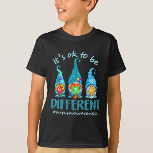 T-shirt Autism Aware Acceptance Women Kid Its Ok To Be
