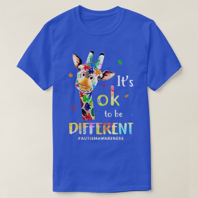 T-shirt Autism Aware Acceptance Women Kid Its Ok To Be (Design devant)
