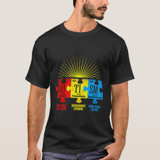 T-shirt Autism Aware Puzzle Chemical Element