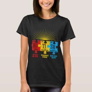 T-shirt Autism Aware Puzzle Chemical Element