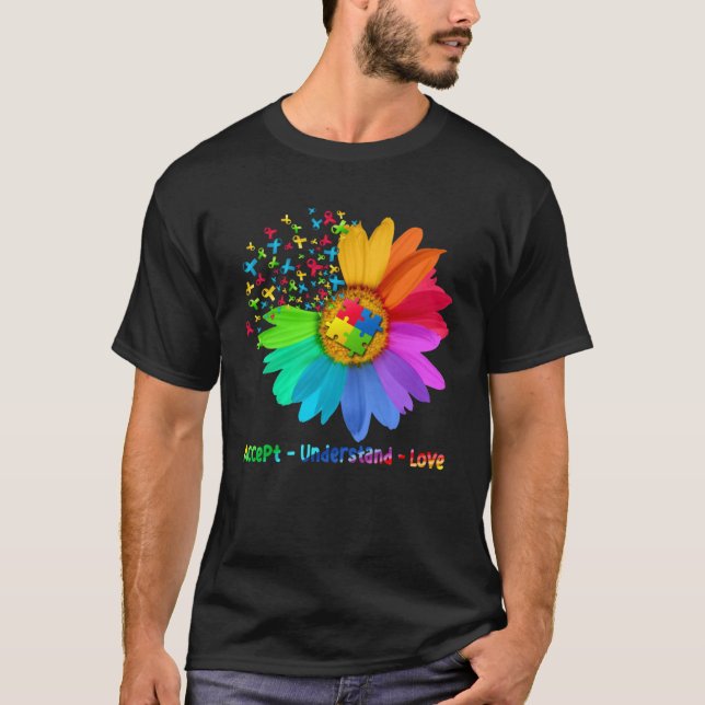 T-shirt Autism Awareness  Accept Understand Love Autism Mo (Devant)