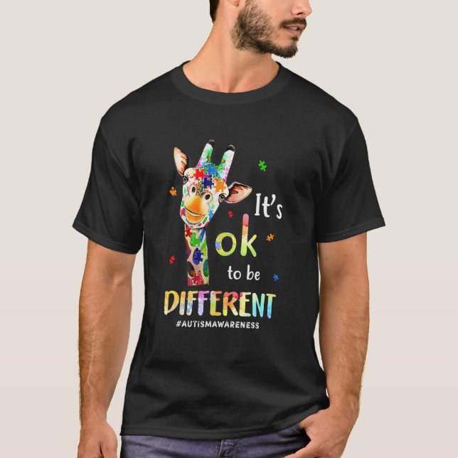 T-shirt Autism Awareness Acceptance Women Kid Its Ok To Be (Devant)