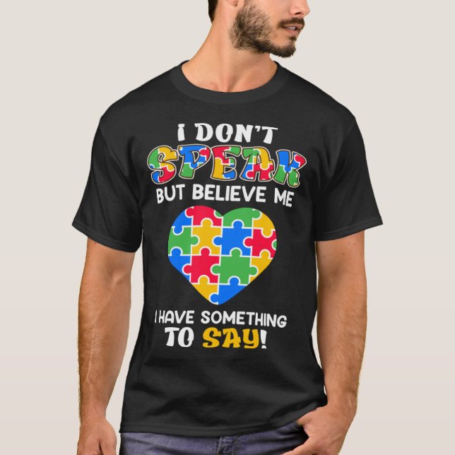 T-shirt Autism awareness autistic child Nonverbal  2 (Devant)