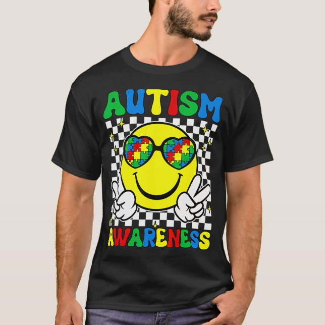 T-shirt Autism Awareness Autistic Puzzle Accept Understand (Devant)