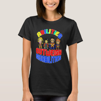 T-shirt Autism Awareness Boy Abilities Outweigh Disabiliti