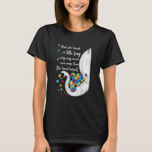 T-shirt Autism Awareness Cute Elephant Maman et Kid