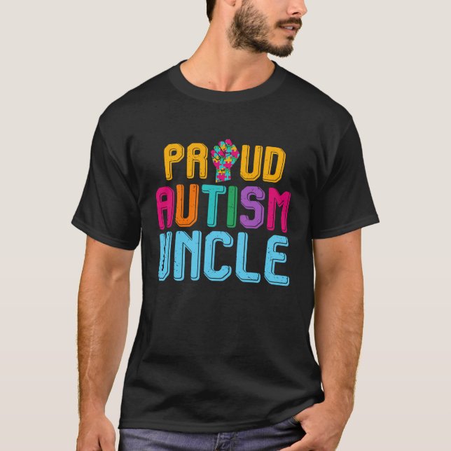 T-shirt Autism Awareness Day Matching Family Proud Autism  (Devant)