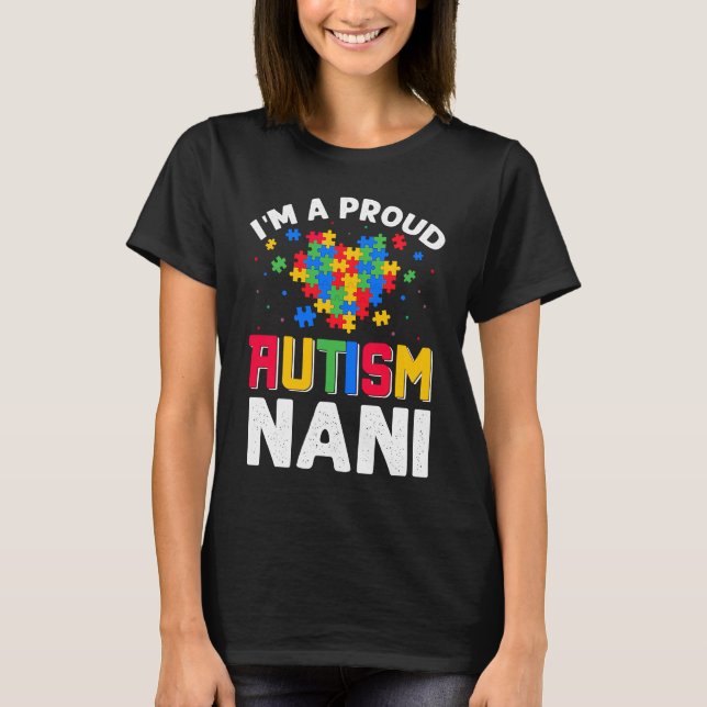 T-shirt Autism Awareness Matching Family I'm a Proud Autis (Devant)