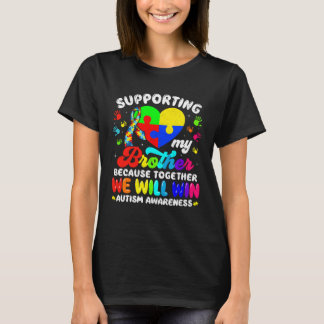 T-shirt Autism Awareness Month Supporting My Brother Puzzl