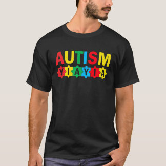 T-shirt Autism Awareness Puzzle Ribbon Proud Autism Yiayia