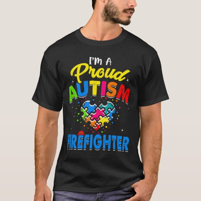 T-shirt Autism Firefighter Sensibilisation sur l'autisme A (Devant)