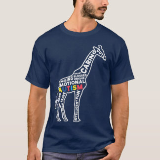 T-shirt Autism Giraffe Sensibilisation sur l'autisme Suppo
