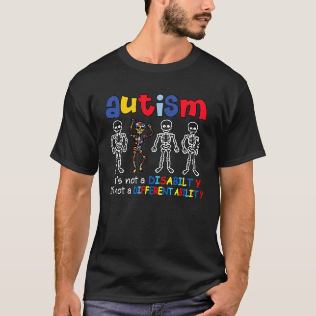 T-shirt Autism it s a different ability Dabbing Dancing Sk (Devant)