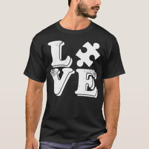 T-shirt Autism Love Chemise Sensibilisation sur l'autisme 
