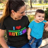 Autism Love Rainbow Family Support Coloré Cute