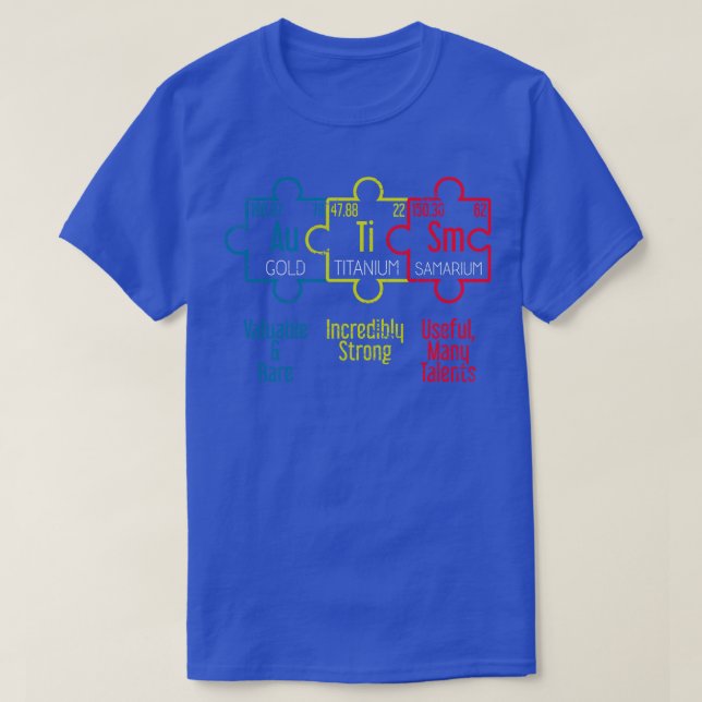 T-shirt Autism Puzzle Pièce Support Sensibilisation sur l' (Design devant)