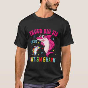 T-shirt Autism Sensienes Puzzle requin Big Soeur Fier Auti