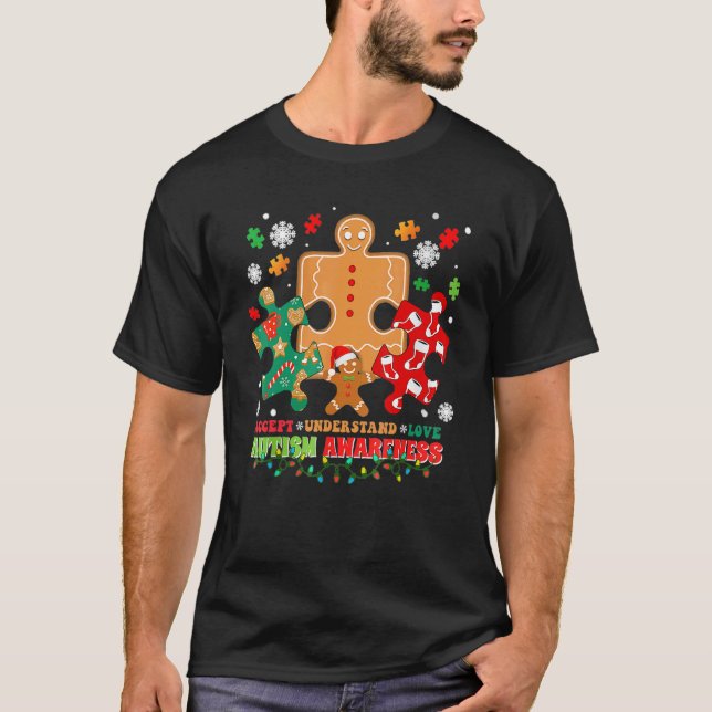 T-shirt Autisme Accepter Comprendre Amour Autisme Puzzle C (Devant)