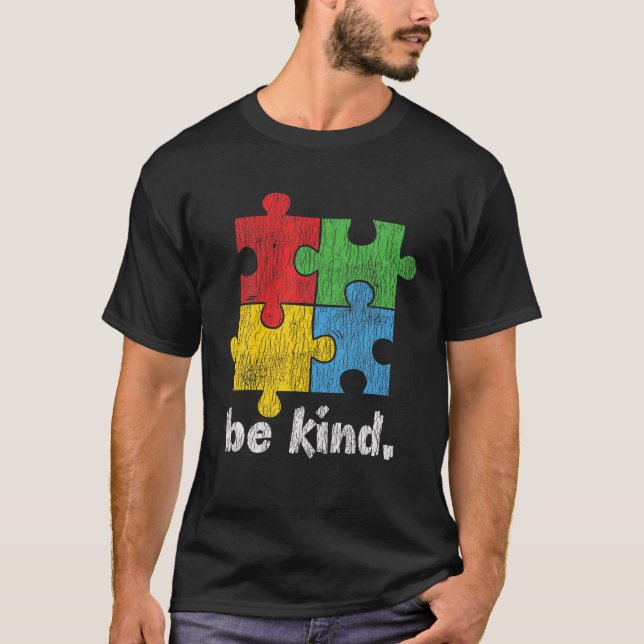 T-shirt Autisme - Accepter Comprendre Les Enfants Autistes (Devant)