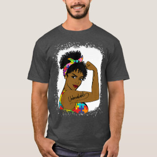 T-shirt autisme afro mère indestructible sensibilisation s