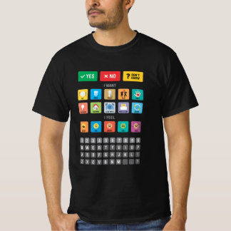 T-shirt Autisme anglais AAC PECS Pointing Communication 03
