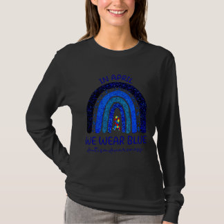 T-shirt Autisme Arc En Avril Nous Portons Blue Autism Awar