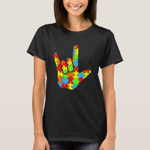 T-shirt Autisme Asl Amour Langue Des Signes Autisme Sensib
