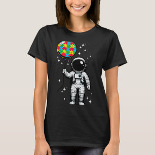 T-shirt Autisme astronaute puzzle ballon mignon asd sensib