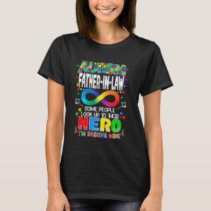 T-shirt Autisme Beau-Père Élever Héros Groovy Autisme Aler