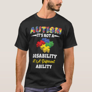 T-shirt Autisme Ce N'est Pas Un Handicap C'est Une Capacit