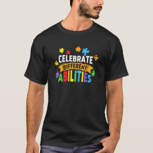 T-shirt Autisme Célébrer les Différences Neurodiversité Ar