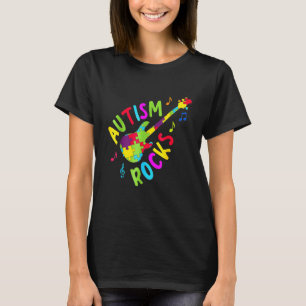 T-shirt Autisme Déchire Puzzle de Guitare pour la Sensibi